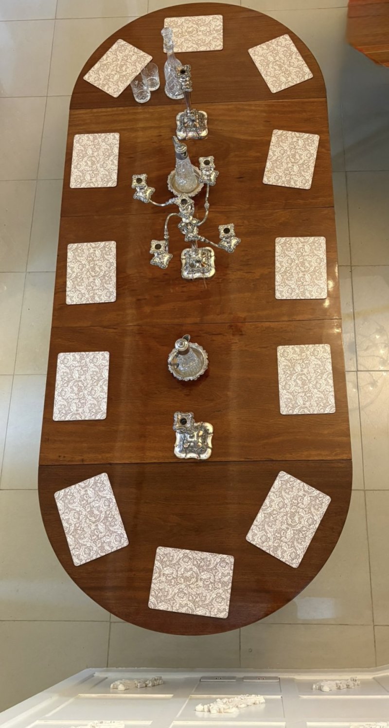 Antique Rare Georgian Figured Mahogany Metamorphic Dining Table Console Pair 12 Seater - Image 3